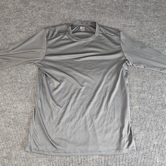 Texfit Shirts Mens Large 3 Pack Quick Dry Long Sleeve Black White Gray Athletic - Picture 13 of 14